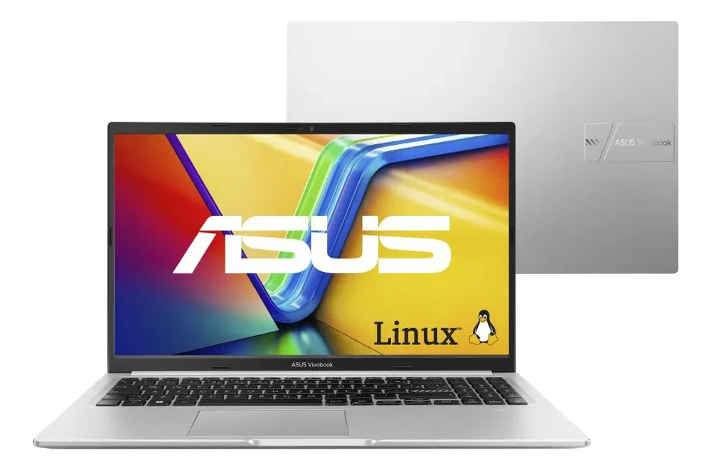 ✨Notebook ASUS Vivobook 15 M1502YA AMD Ryzen 7 5825U 16GB Ram 512GB SSD Linux KeepOS 15,6" FHD Cool Silver - NJ612✨️