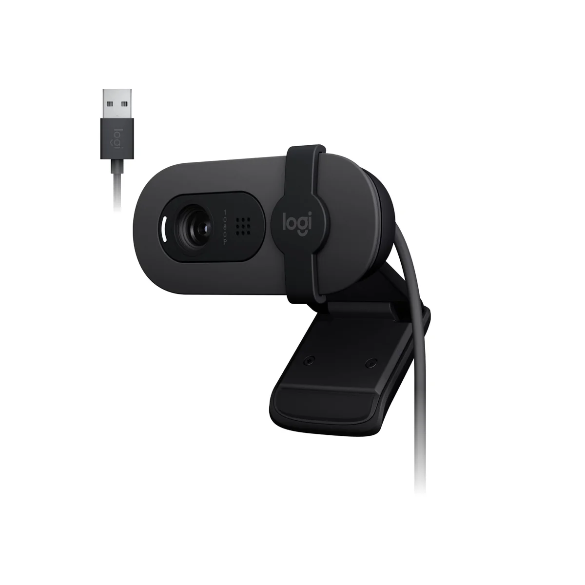 PREÇÃO LOGITECH 🤌🏼 Webcam Full HD Logitech Brio 100 com Microfone Integrado, Proteção de Privacidade, Correção Automática de Luz,Câmera Web para Monitor - Grafite