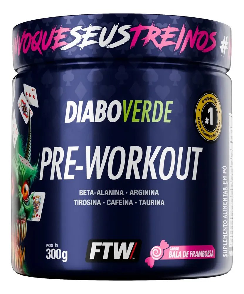 Pré Treino Ftw Diabo Verde 300g Framboesa
