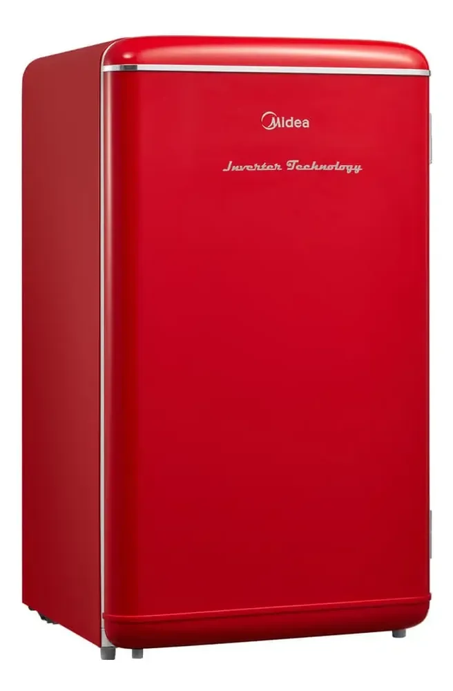 ✨Frigobar Retrô Vermelho 93l Inverter Bivolt Midea Vermelho✨️