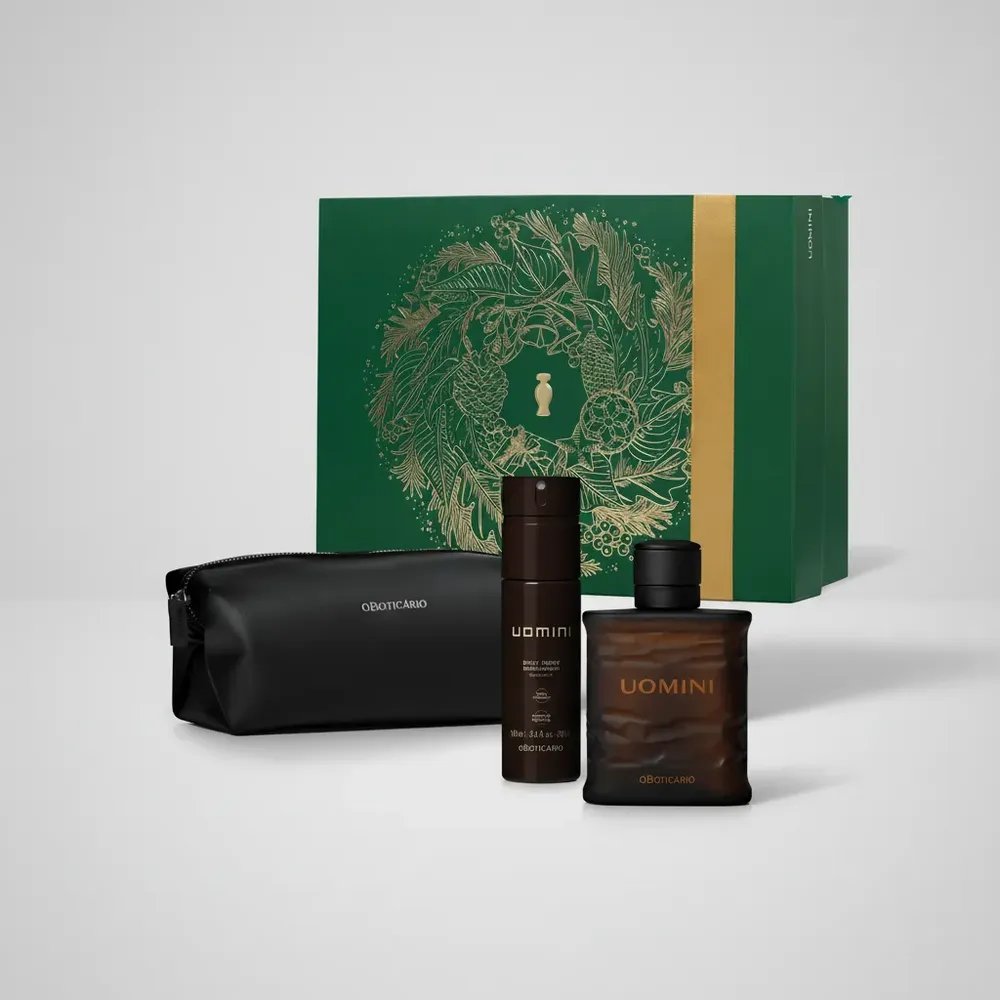 Presente Uomini - O Boticário - Uomini Desodorante Colônia 100ml - Body Spray Desodorante 100ml - Nécessaire Masculina Premium