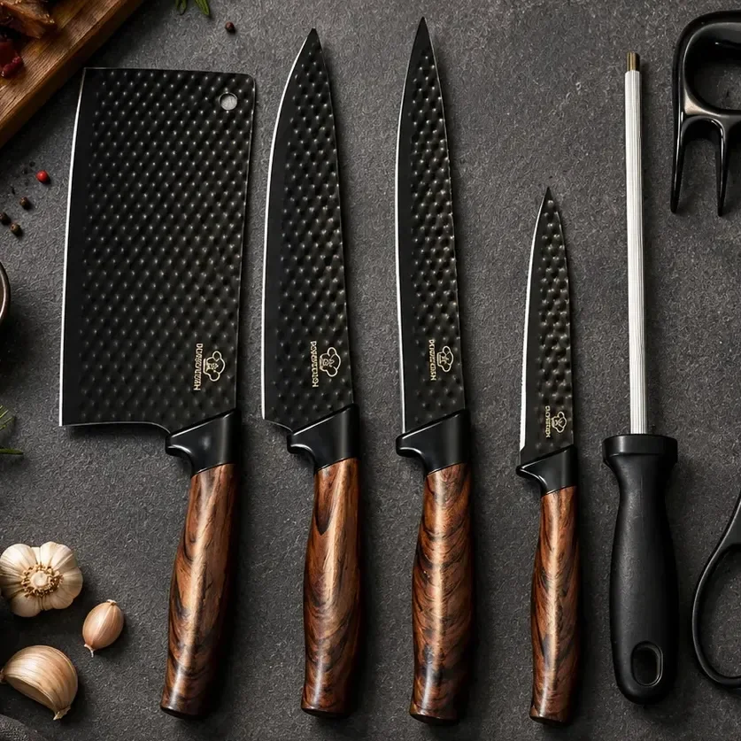 Kit Facas Churrasco Inox 8 Peças