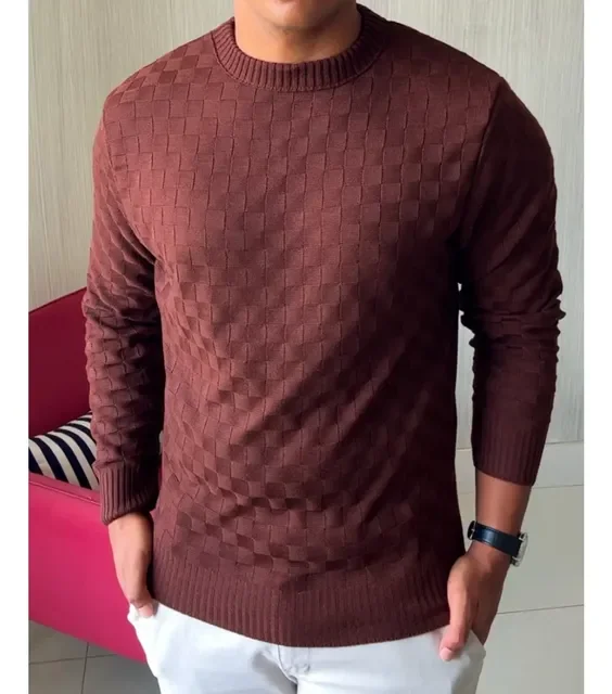 Suéter Lã Tricot Manga Longa