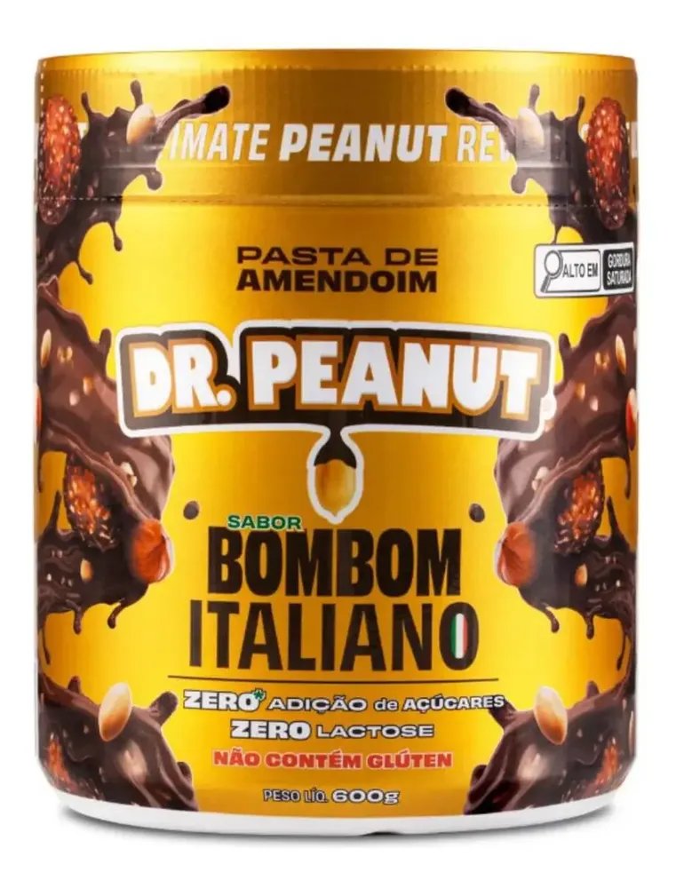 ✨Dr. Peanut Pasta De Amendoim Com Whey 600g Sabor Bombom Italiano✨️