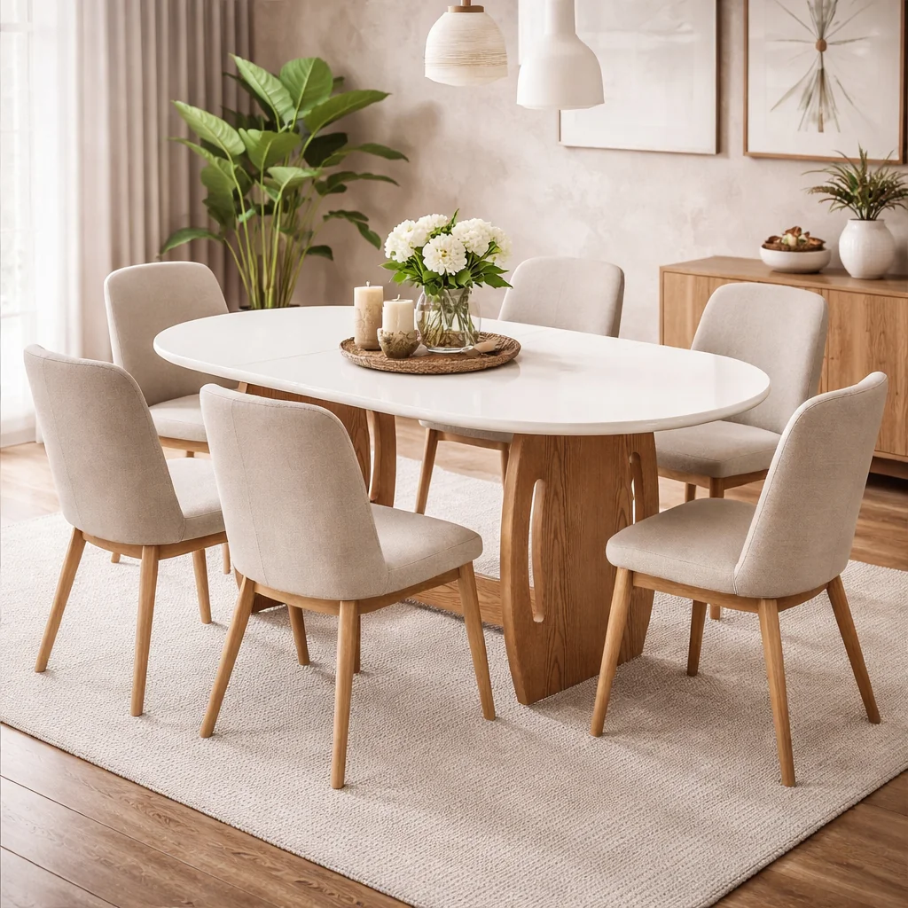 ✨Mesa de Jantar 4 Lugares Oval