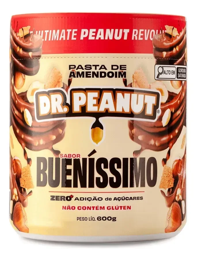 🔥Pasta de amendoim com whey protein, bueníssimo 600g - Dr. Peanut