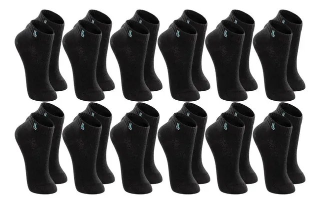 Kit De Meias Lupo Kids 12 Pares Cano Curto Infantil Atacado