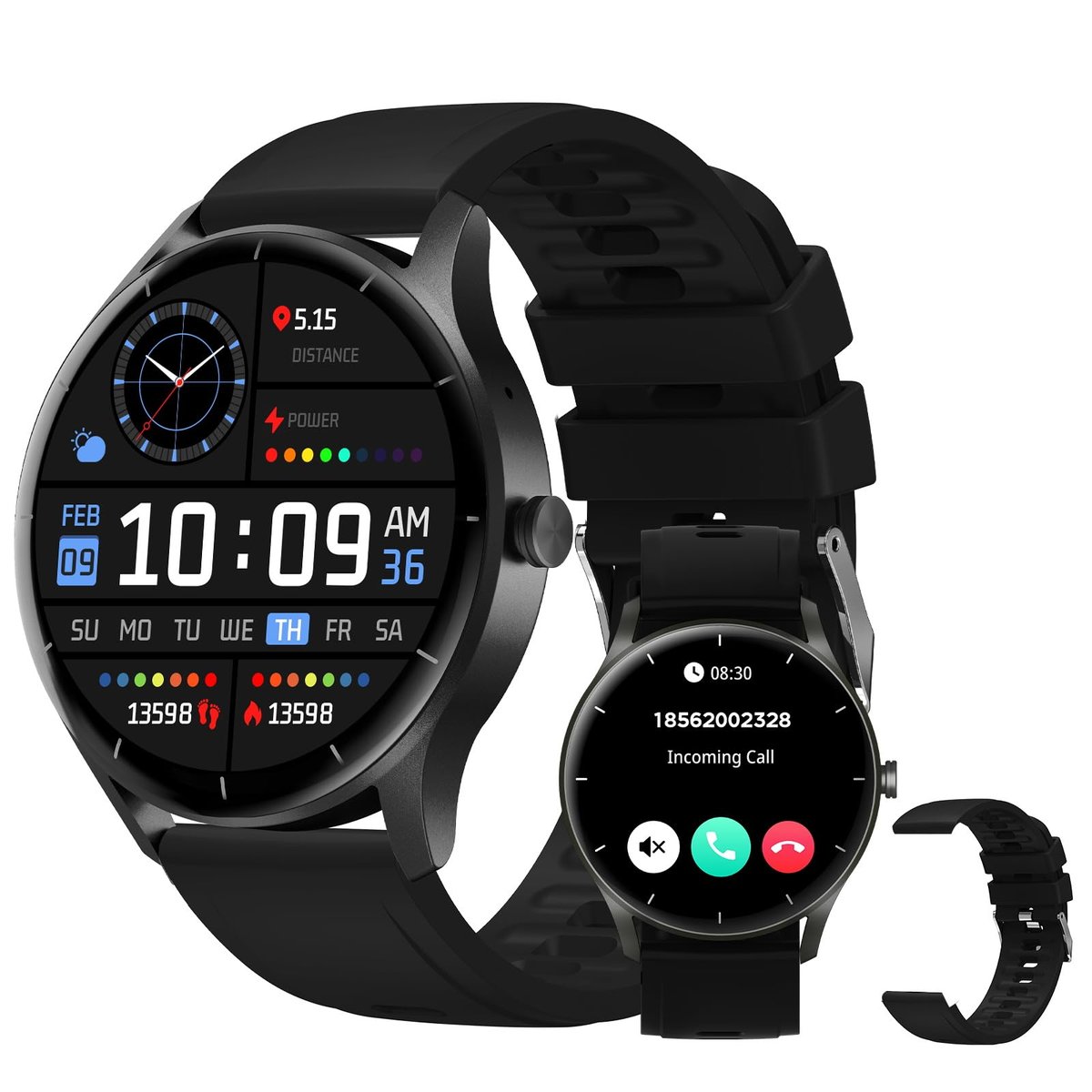 Smartwatch PEJE ZW02 com Chamadas,  Modos Esportivos