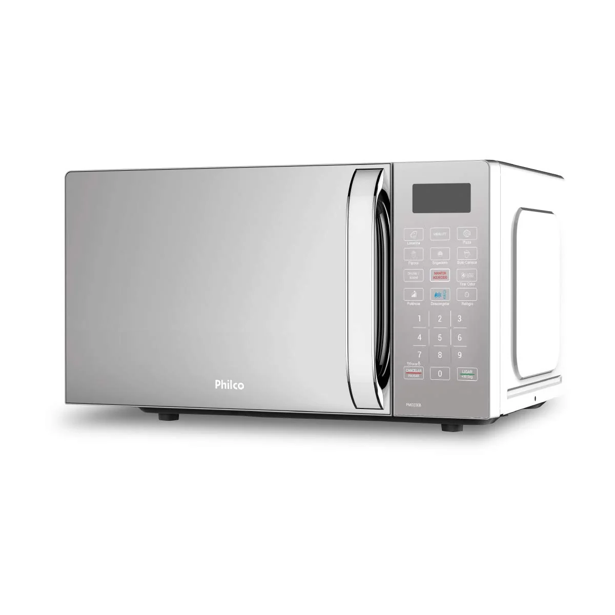 Micro-ondas Philco 20L Espelhado Limpa Fácil Menu FIT PMO23E 127V