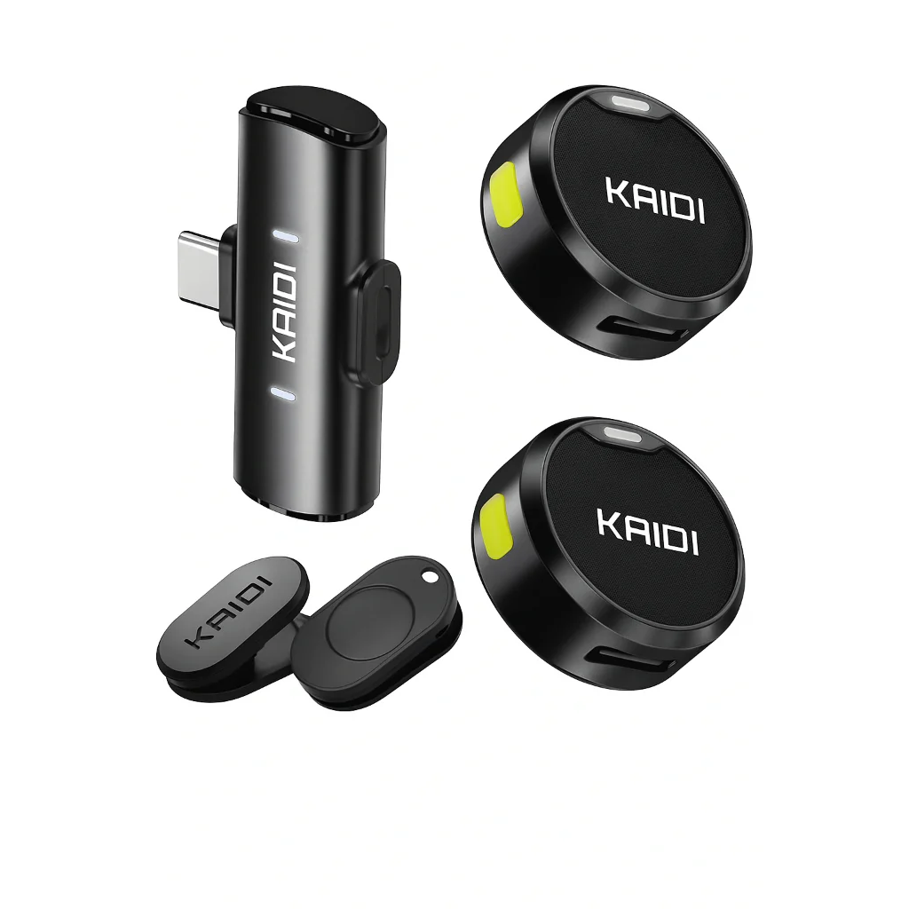 ✨Microfone Lapela Sem Fio Duplo Kaidi Profissional