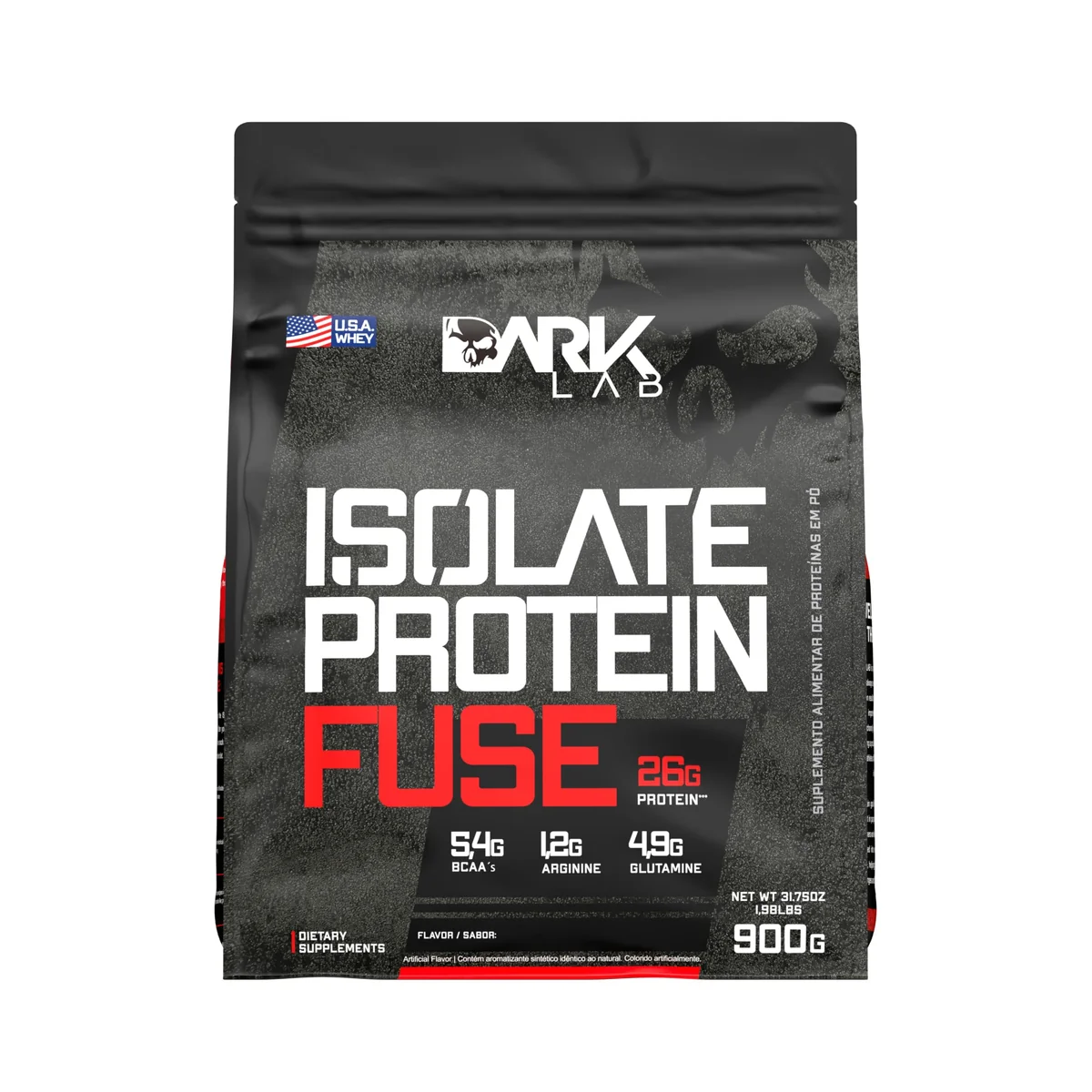 Whey Isolate Protein Fuse Dark Lab, 900g, Baunilha, Suporte Muscular