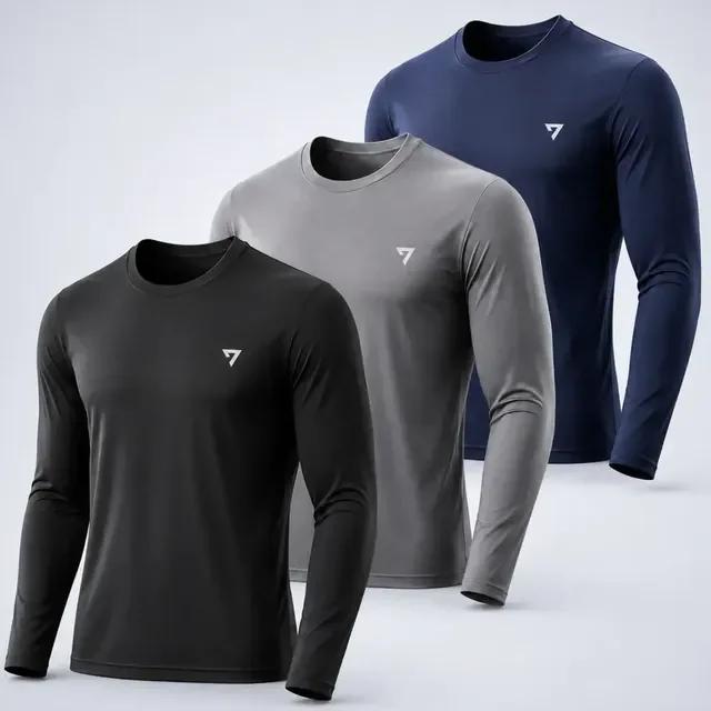Kit com 3 Camisetas Térmicas Segunda Pele Camisa Uv50
