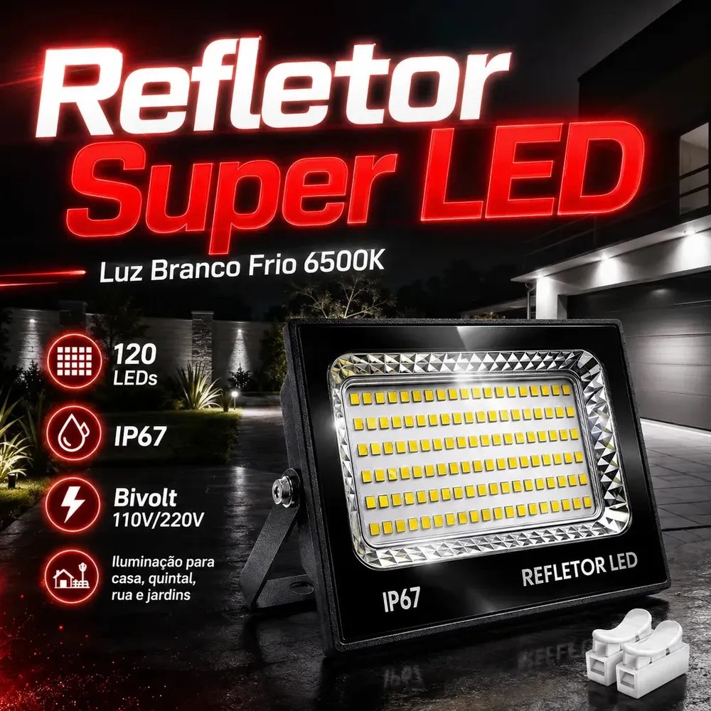 Kit 2 Refletores LED 400W 6500k