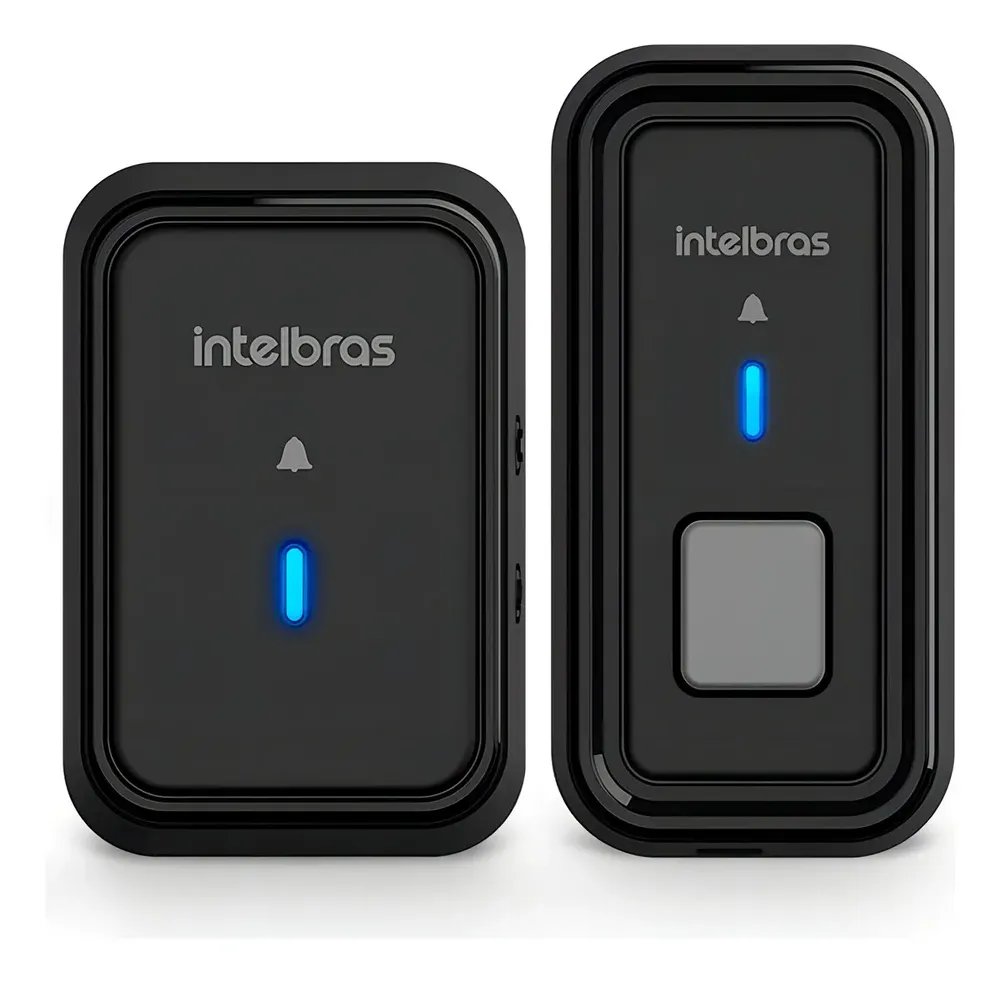 ✨Campainha Sem Fio Intelbras Cib 101s Com Bateria - Cor Preta✨️
