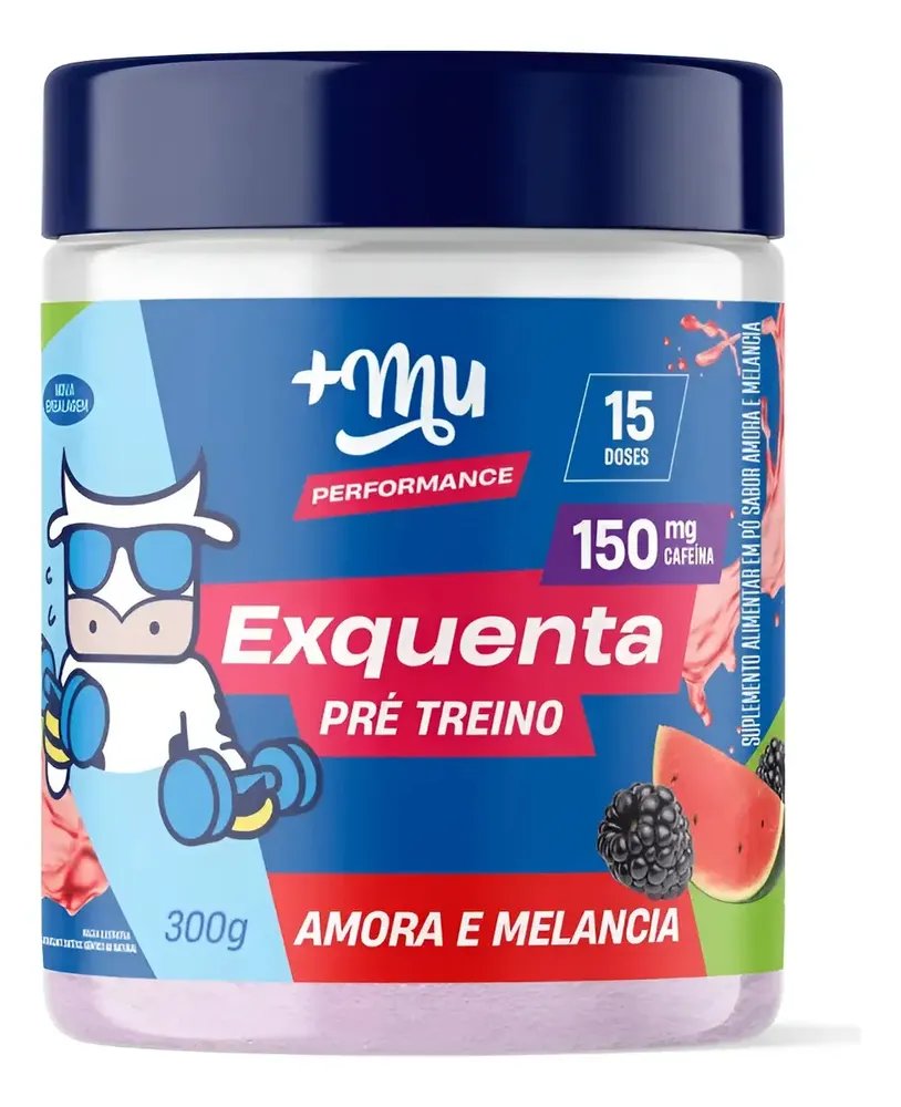 Pre Treino Cafeina Exquenta Pink Lemonade Muke Mais Mu 300 Sabor Amora