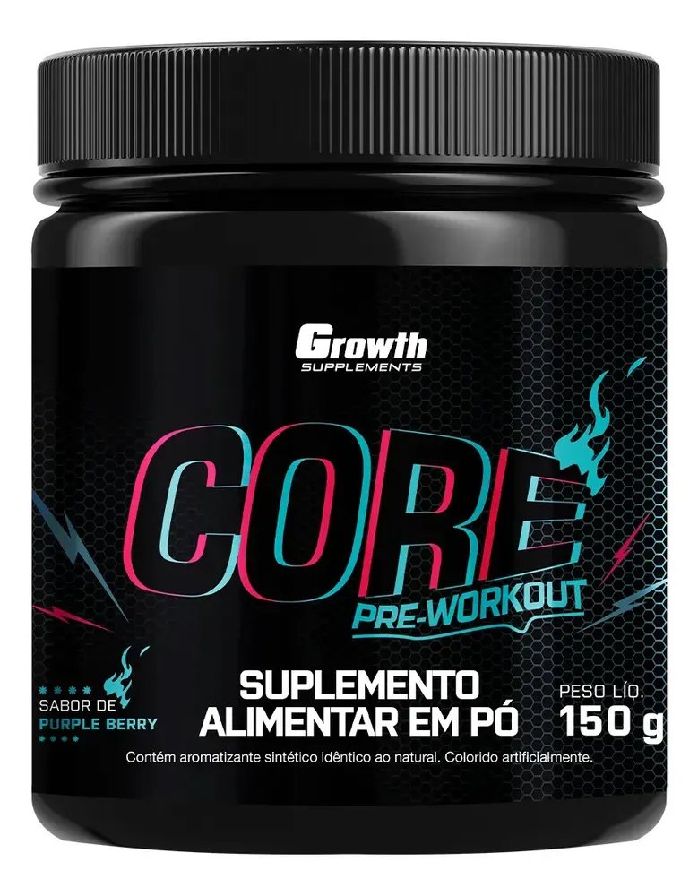 ✨Pré Treino Core 150g Growth Supplements Purple Berry✨️