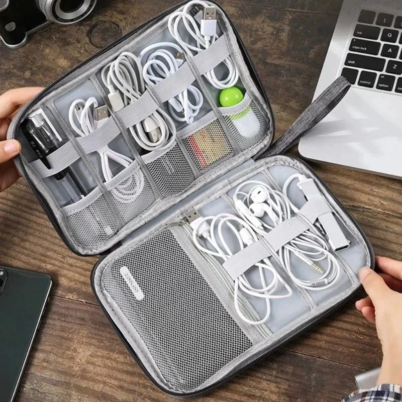Bolsa Organizadora de Cabos e Eletrônicos Multifuncional e Portátil