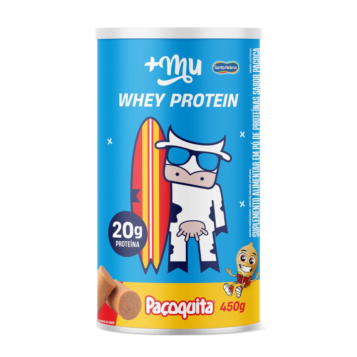 ✨Whey Concentrado, Mais Mu, Sabor Paçoquita, 20g de proteína - 450g✨️