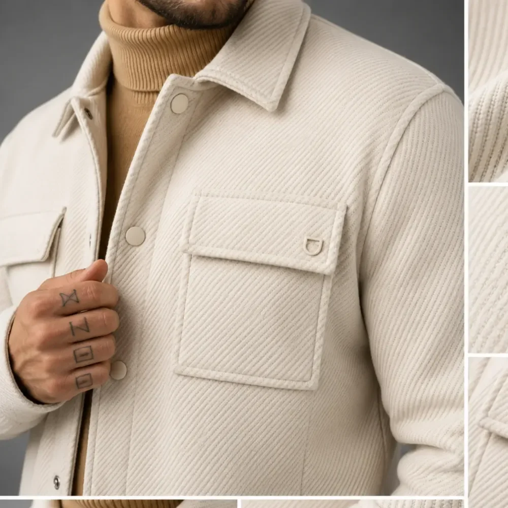 Jaqueta Masculina Bomber Texturizada Premium Com Botões