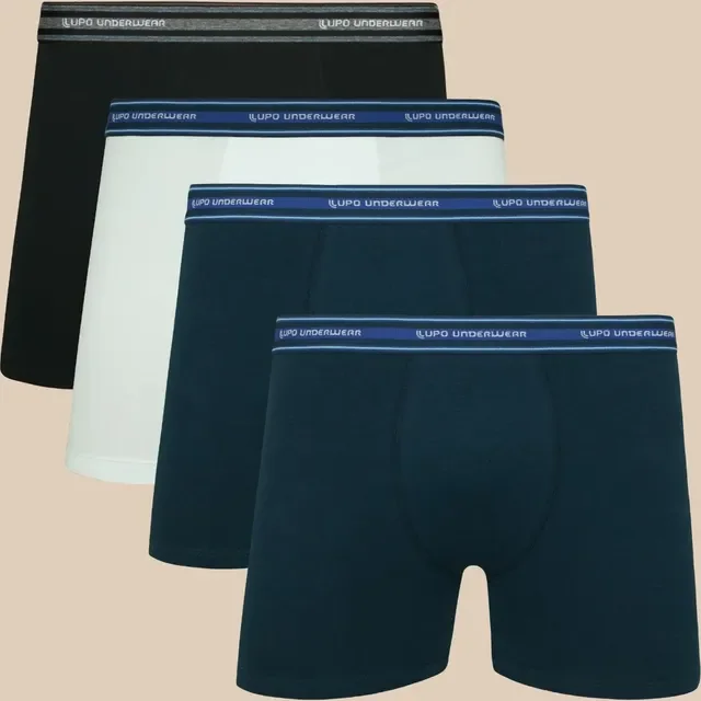 Kit 4 Cuecas Boxer Lupo Algodão