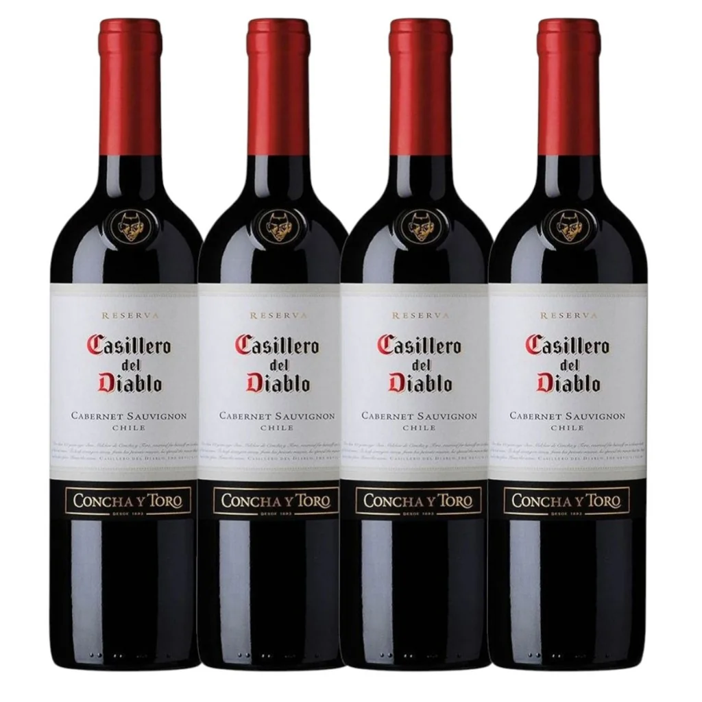 Kit 04 Vinhos Casillero Del Diablo Cabernet Sauvignon 750ml