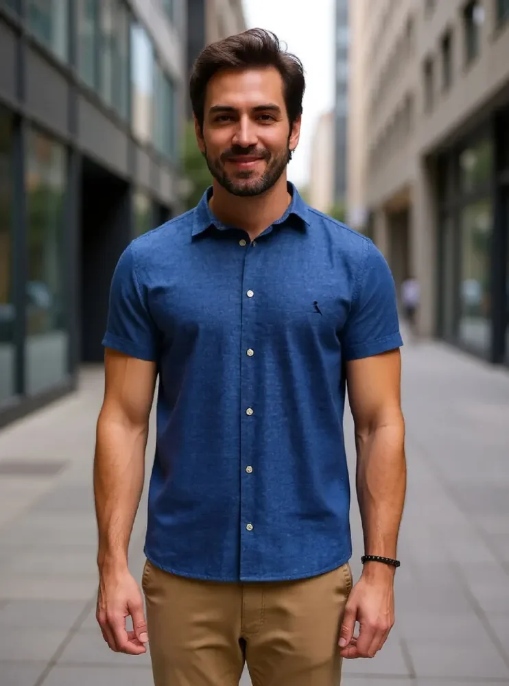 Camisa Mc Oxford Color Rsv 26