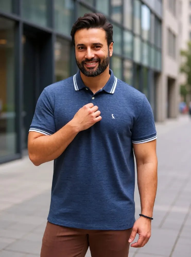 Camiseta Polo Friso Rajado Reserva