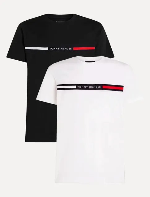 Kit com 2 Camisetas Tommy Hilfiger Chest Insert