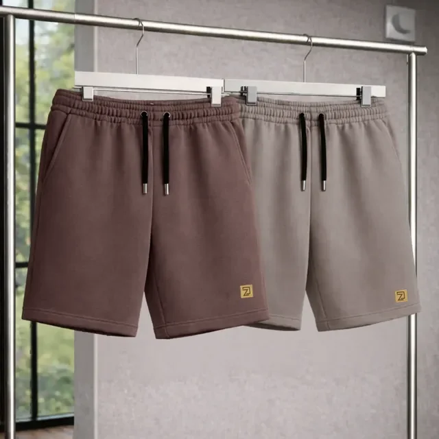 Kit 2 Bermudas Shorts Masculina Moletinho (Disponível em 3 cores)