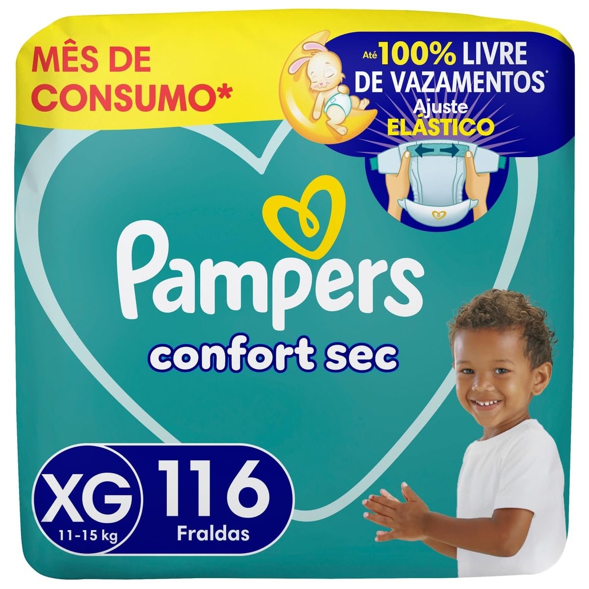 ✨Fralda Pampers Confort Sec Tamanho XG 116 Unidades✨️