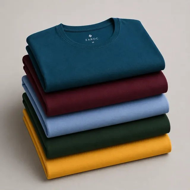 Kit 5 Camisetas Masculinas Slim Básicas Coloridas Premium (P ao GG)