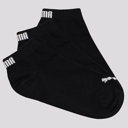 Kit com 3 Pares de Meia Puma Cano Curto