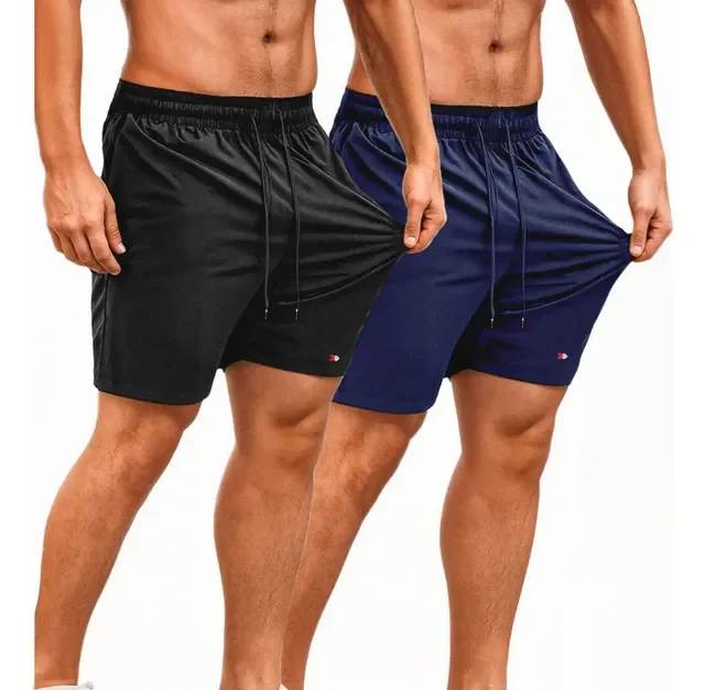 Kit 2 Shorts Bermuda Tactel Elástico Sandrini Academia Sport (P ao GG)