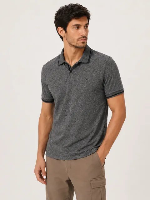 Camiseta Camisa Gola Polo Masculina Hering Malha Texturizada