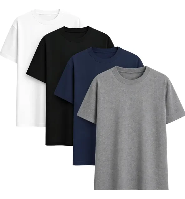 Kit 4 Camisa Básica Lisa