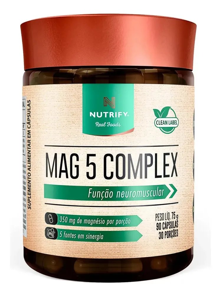 Suplemento Nutrify Vitaminas e Minerais Magnésio com 90 cápsulas