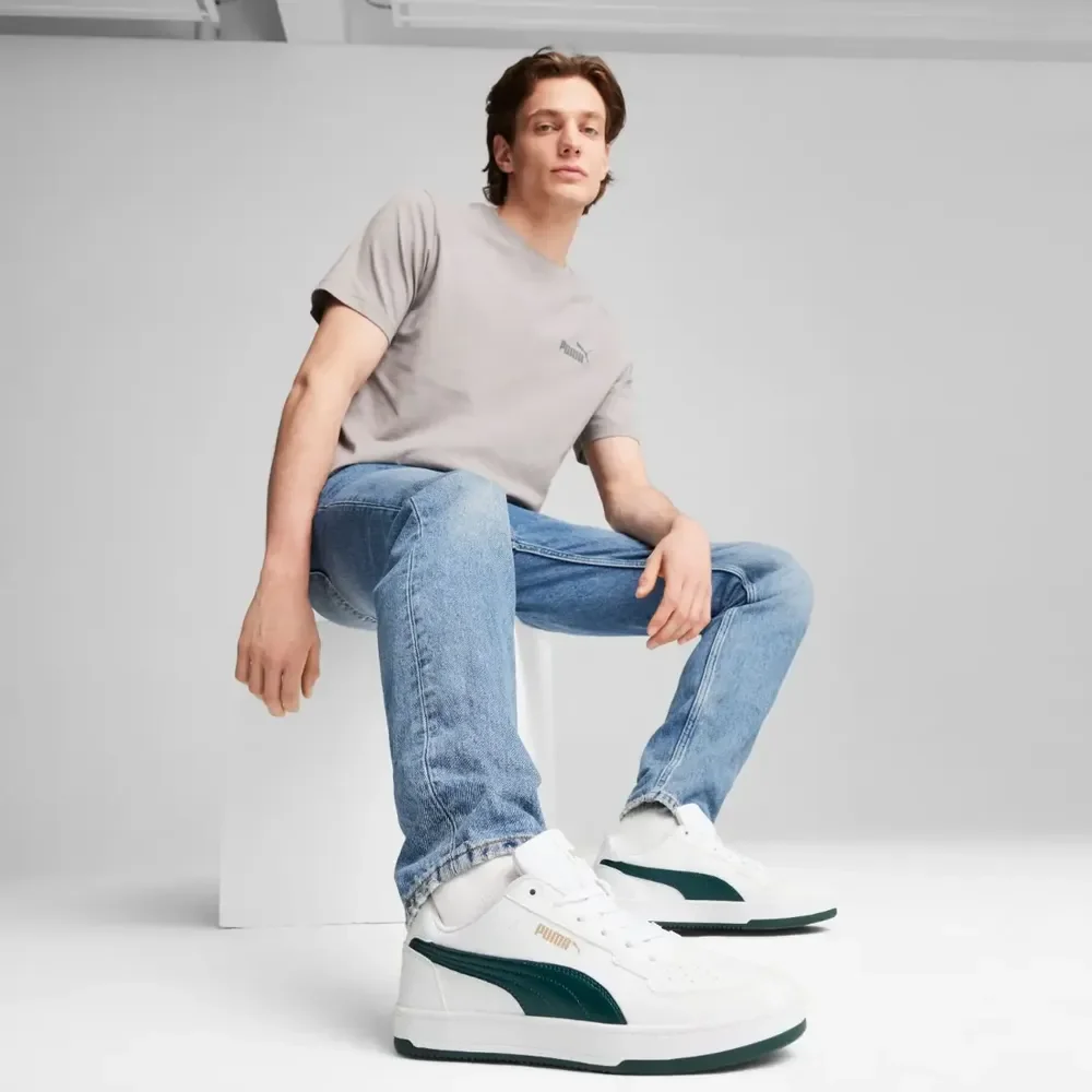 Tênis Masculino Caven 2.0 Puma Puma White-dark Myrtle-puma Gold Geométrico 44 Br
