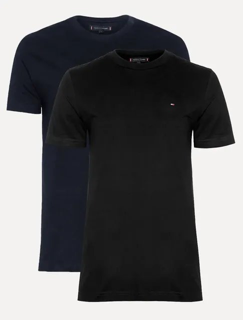 Camisetas Tommy Hilfiger Preta/marinho 2un - Original (P ao G4)