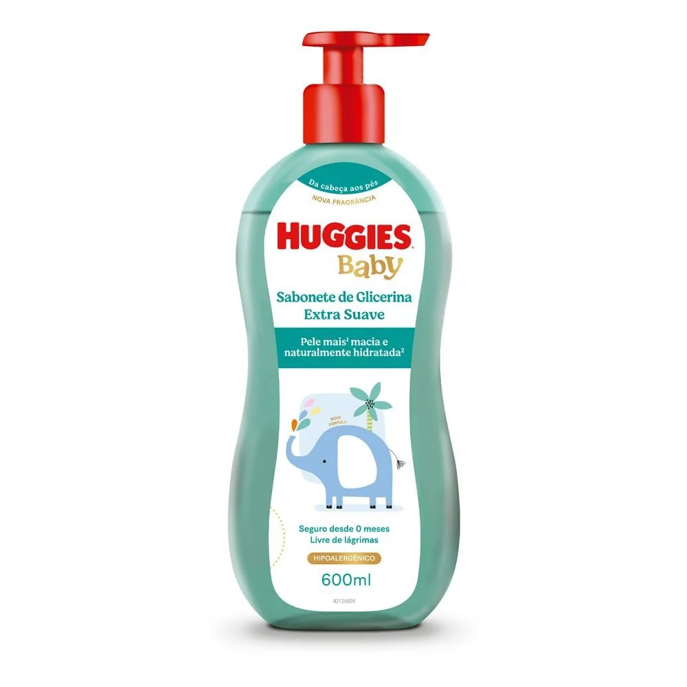 ✨Sabonete Líquido de Glicerina Huggies Extra Suave 600 ml✨️