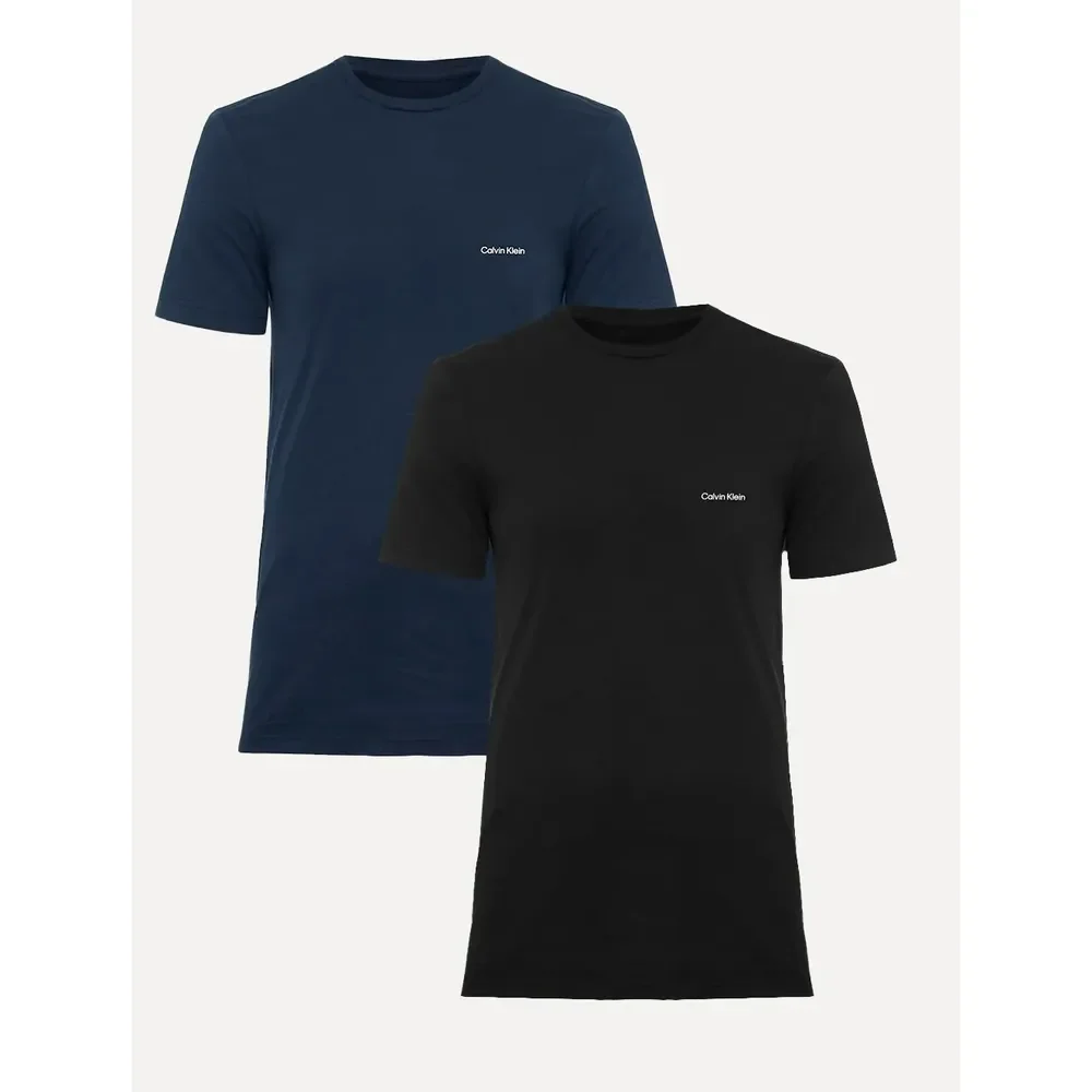 Kit Camisetas Calvin Klein | Masculina Preta/azul Marinho