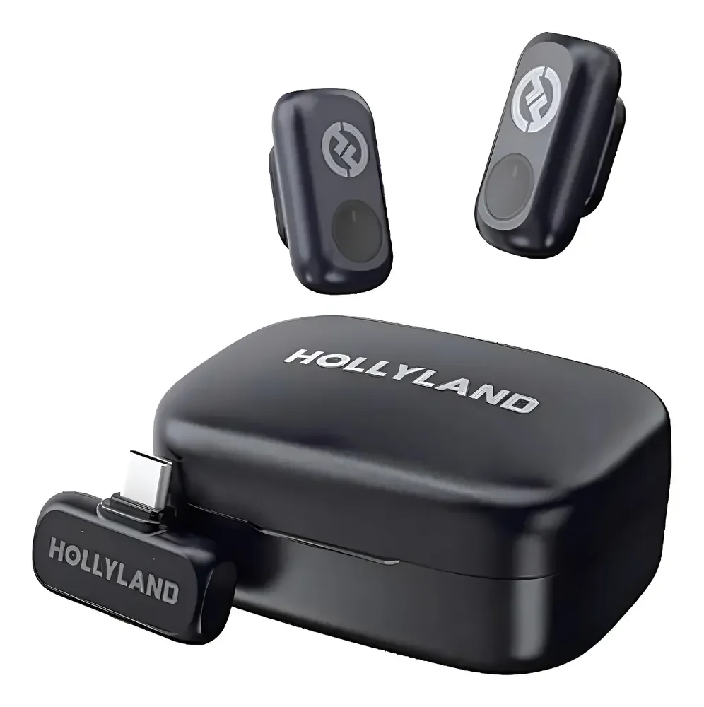 Microfone Hollyland Lark A1 Duo Usb-c Cor Preto Preto