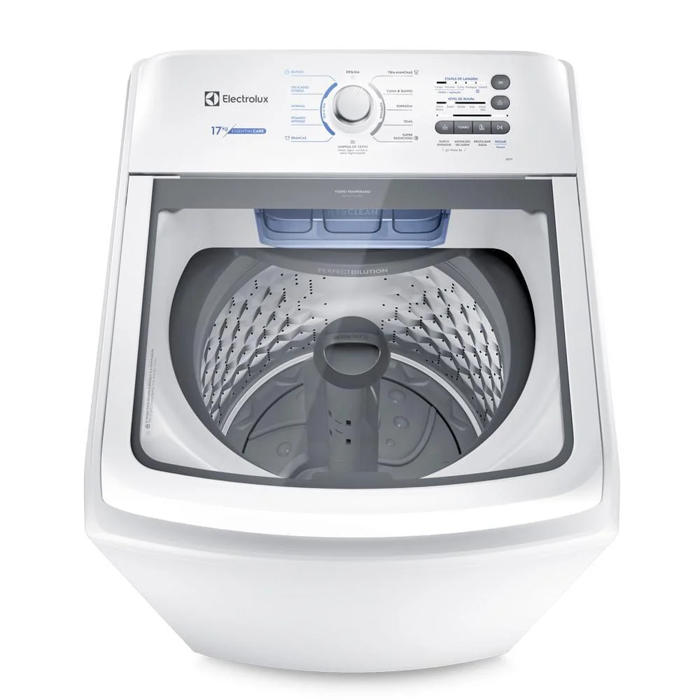✨Máquina de Lavar Electrolux 17kg Branca Essential Care com Cesto Inox e Jet&Clean (LED17)✨️