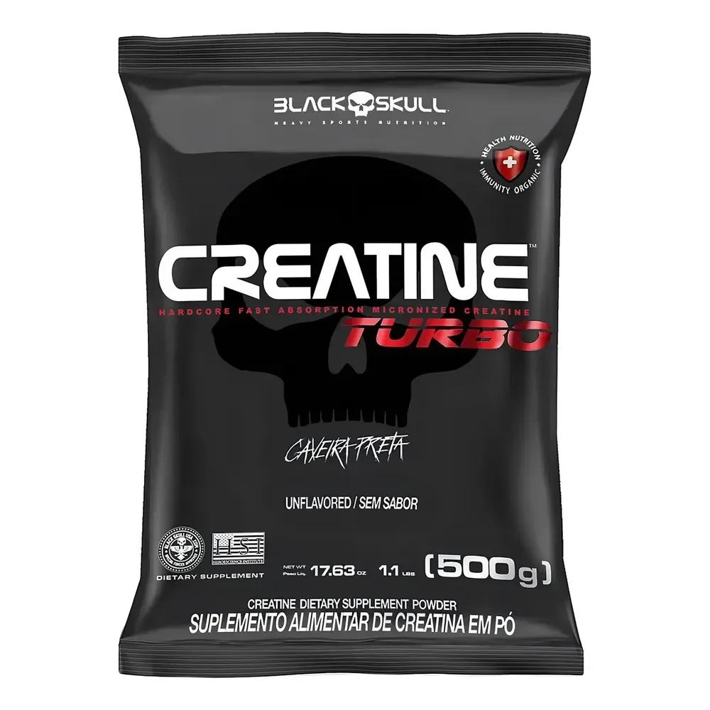 Creatina Turbo Refil 500g Black Skull