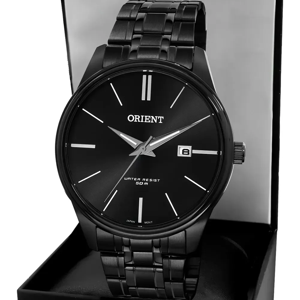 ORIENT É TOP 🔝 Relógio Orient Masculino Mpss1064p1px Full Black Aço Inoxidável 50m Preto