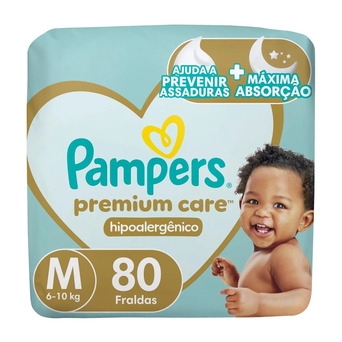 ✨Fralda Pampers Premium Care Tamanho M 80 Unidades✨️