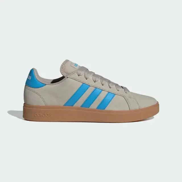 ✨Tênis Masculino Grand Court Base 00s adidas Wonbei/luaq/gum10 Liso 40 Br✨️