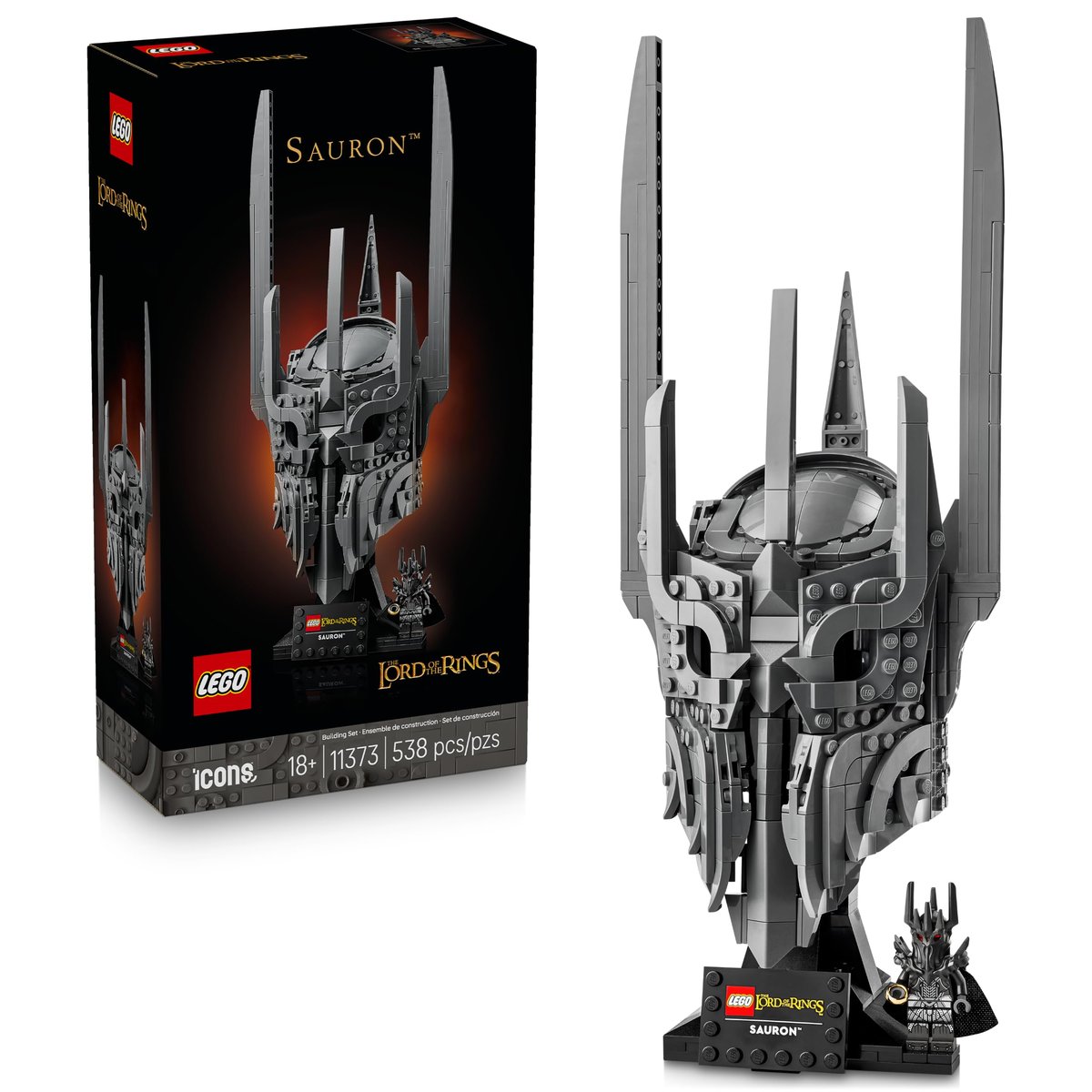 LEGO Icons O Senhor dos Anéis: Capacete do Sauron 11373 (538 Peças)