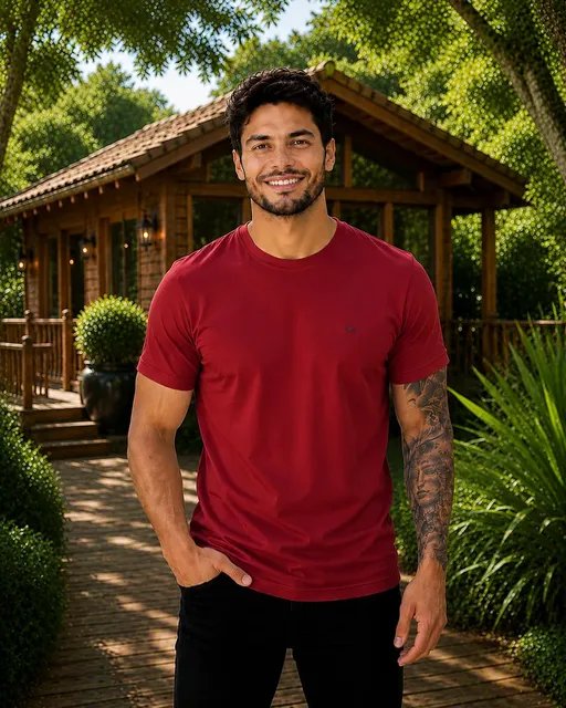 Camiseta Básica Ogochi Masculina Lisa Tecido Premium Oficial (P ao XG)