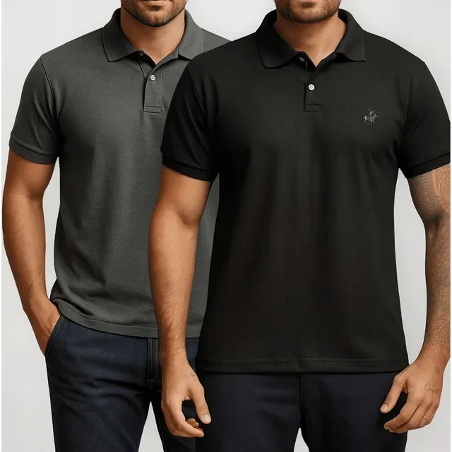 Kit com 2 Camisas Polo Piquet