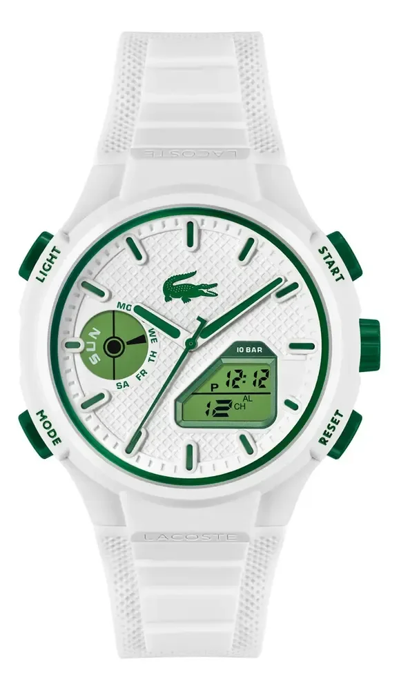 Relógio Lacoste Lc33 Masculino Borracha Branca 2011364